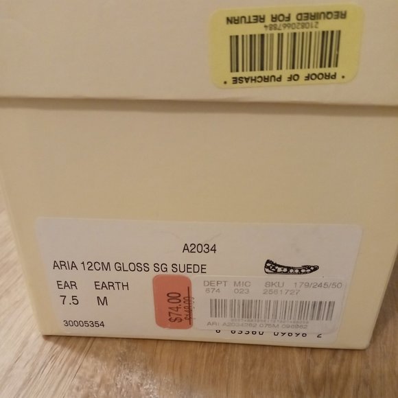 Coach brown ballet flats/dark brown C's - Picture 15 of 15